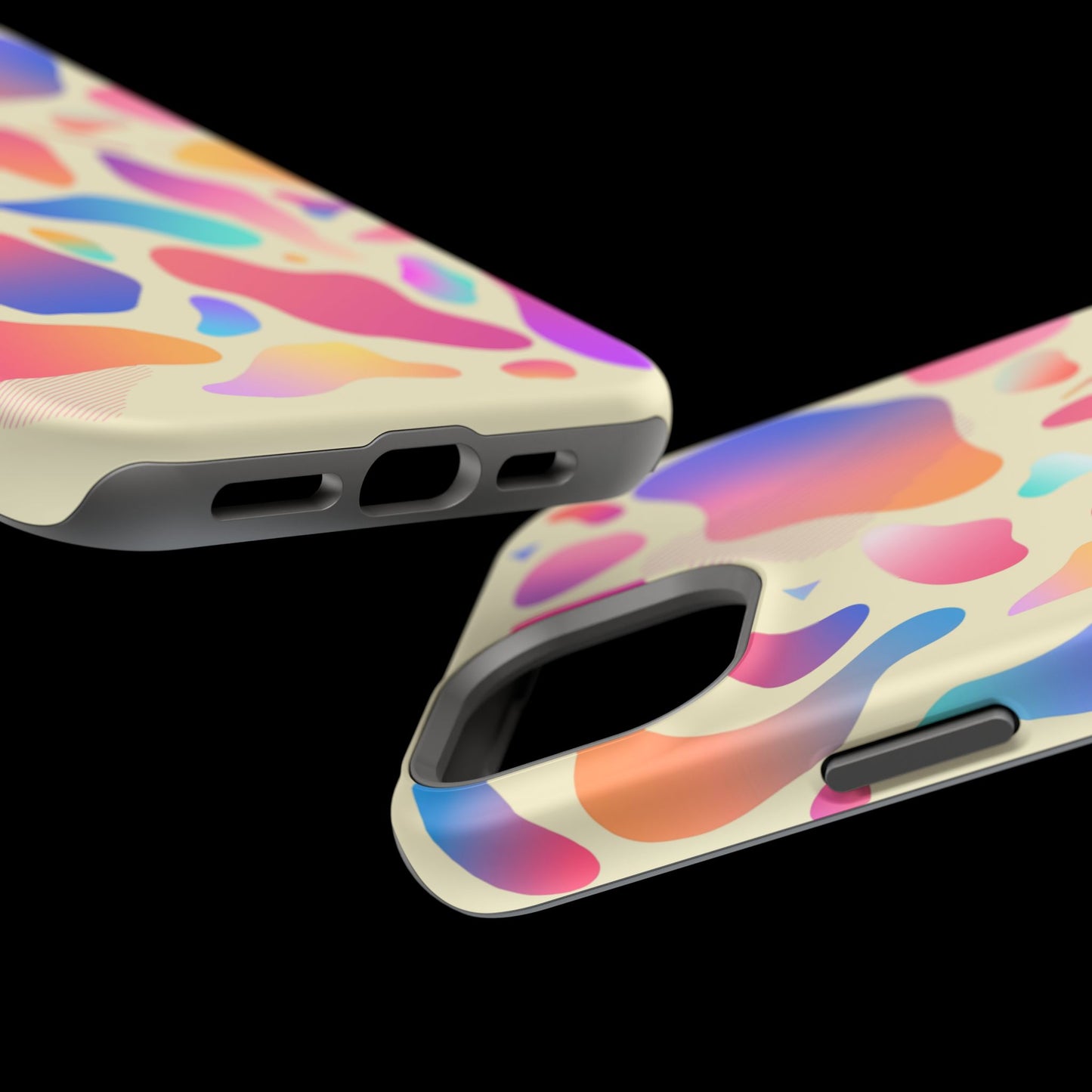 Coque de téléphone antichoc MagSafe — Motif abstrait coloré
