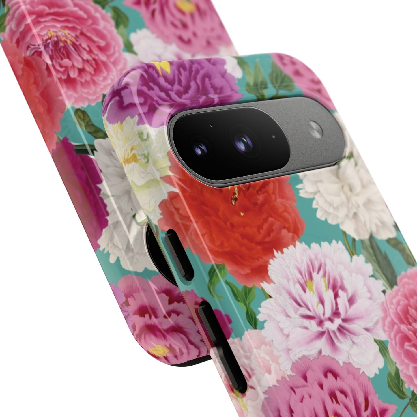Coque de téléphone renforcée Floral Peony — Housse botanique protectrice pour iPhone