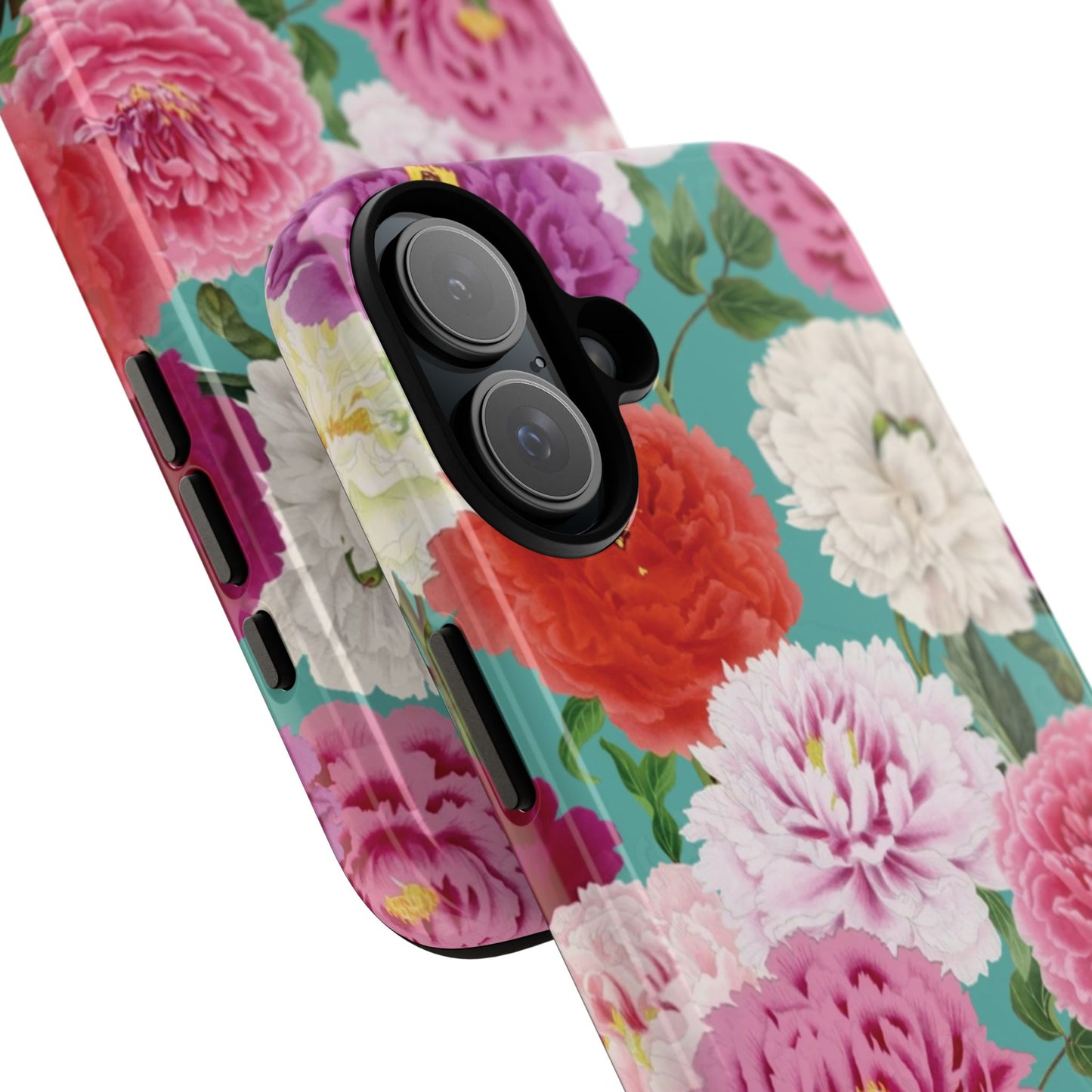 Coque de téléphone renforcée Floral Peony — Housse botanique protectrice pour iPhone