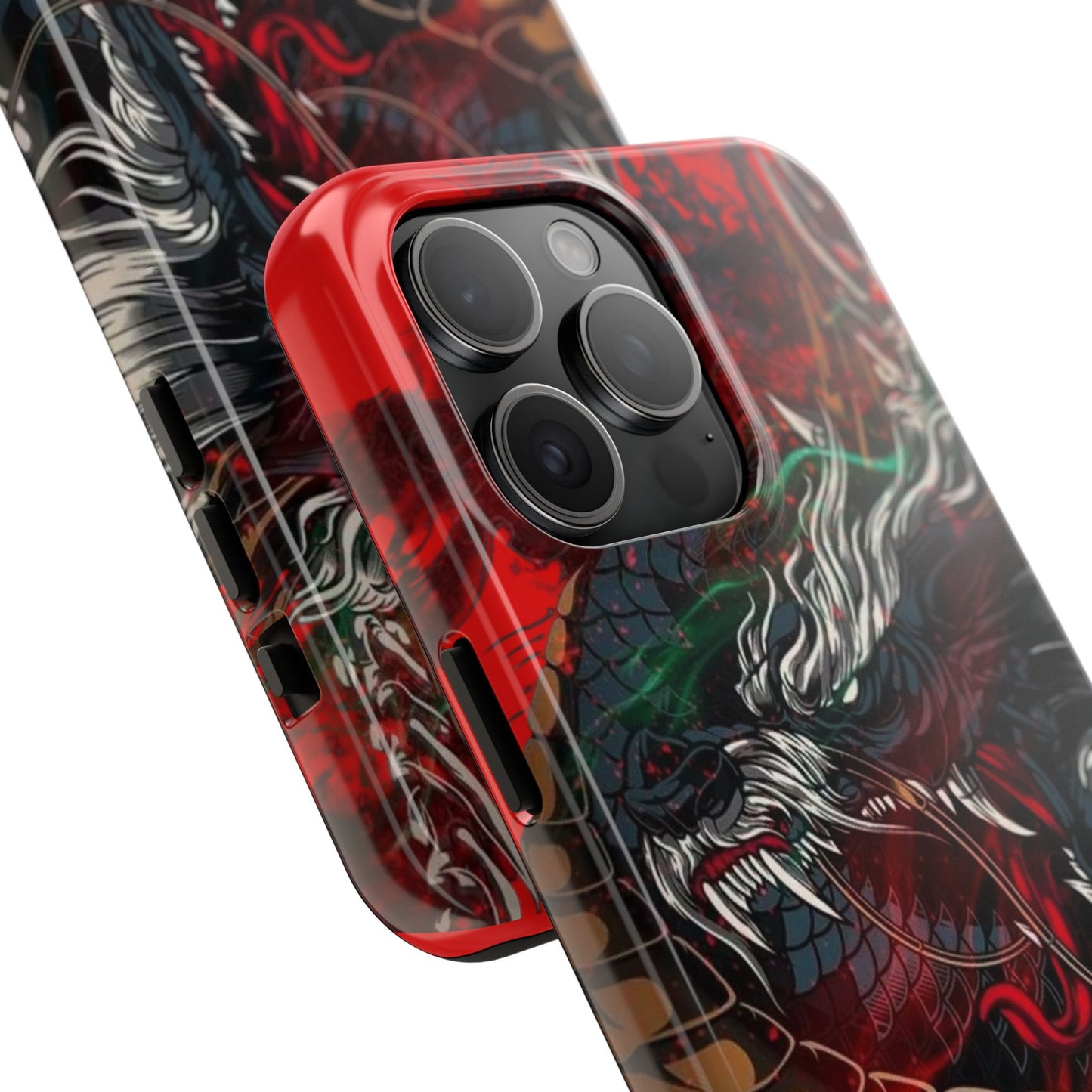 Coque de téléphone renforcée Dragon Rage — Housse protectrice iPhone style tatouage
