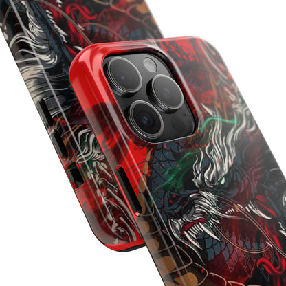 Coque de téléphone renforcée Dragon Rage — Housse protectrice iPhone style tatouage