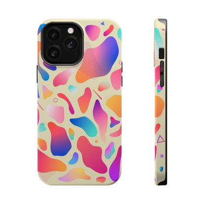 Coque de téléphone antichoc MagSafe — Motif abstrait coloré