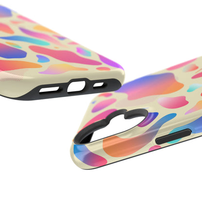 Coque de téléphone antichoc MagSafe — Motif abstrait coloré