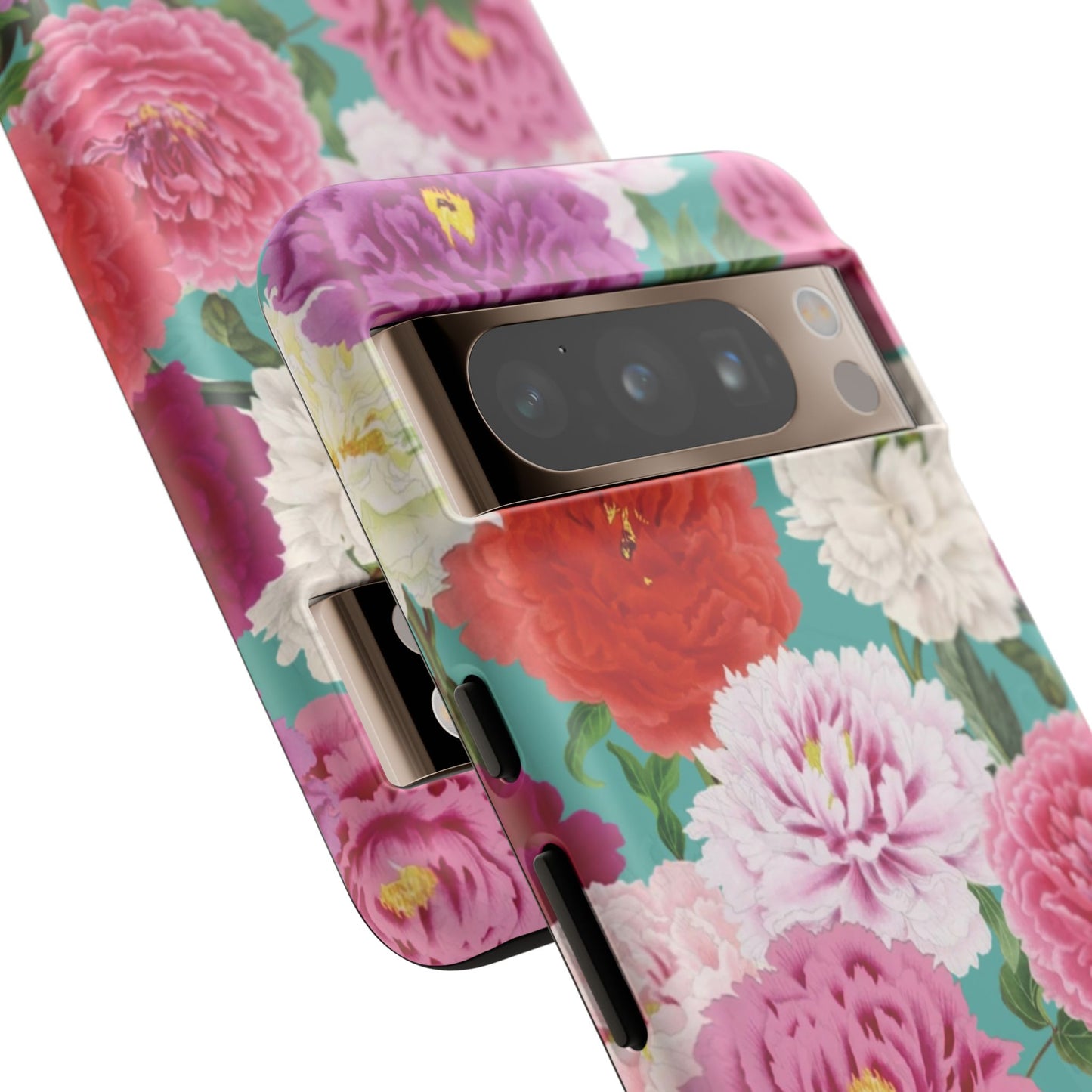 Coque de téléphone renforcée Floral Peony — Housse botanique protectrice pour iPhone