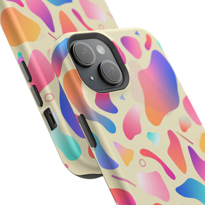 Coque de téléphone antichoc MagSafe — Motif abstrait coloré