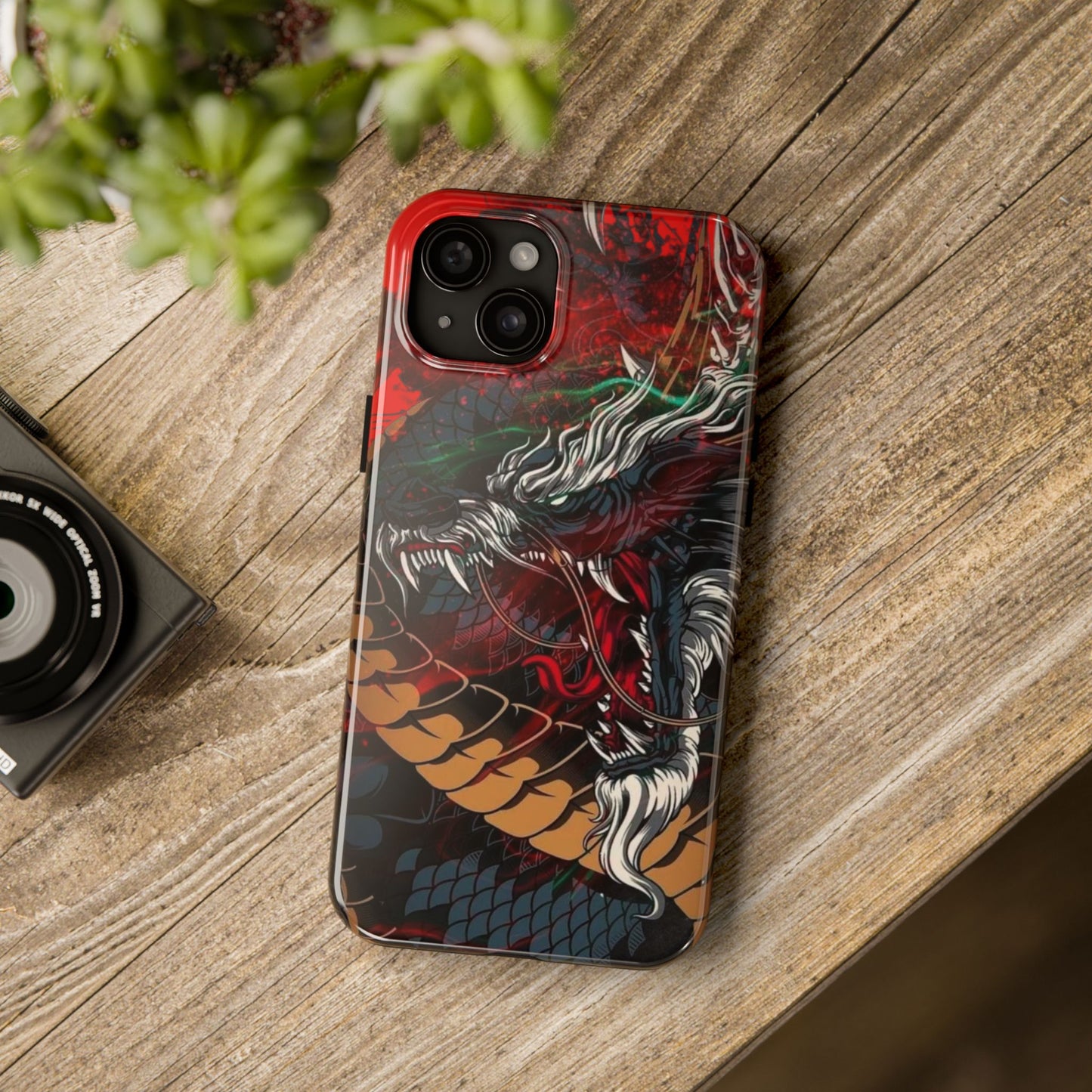 Coque de téléphone renforcée Dragon Rage — Housse protectrice iPhone style tatouage