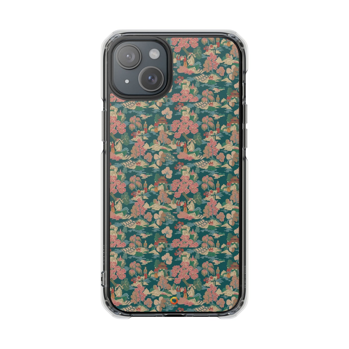 Floral Vintage Clear Magnetic Phone Case – Impact-Resistant iPhone Cover