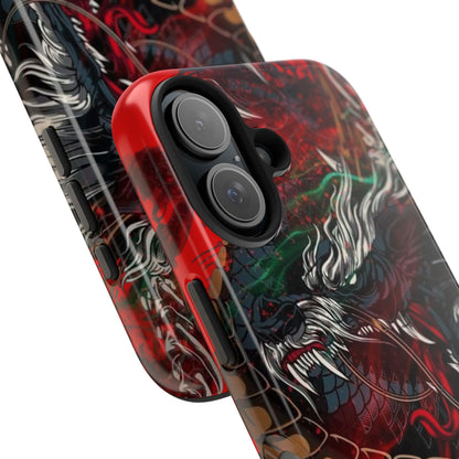 Coque de téléphone renforcée Dragon Rage — Housse protectrice iPhone style tatouage