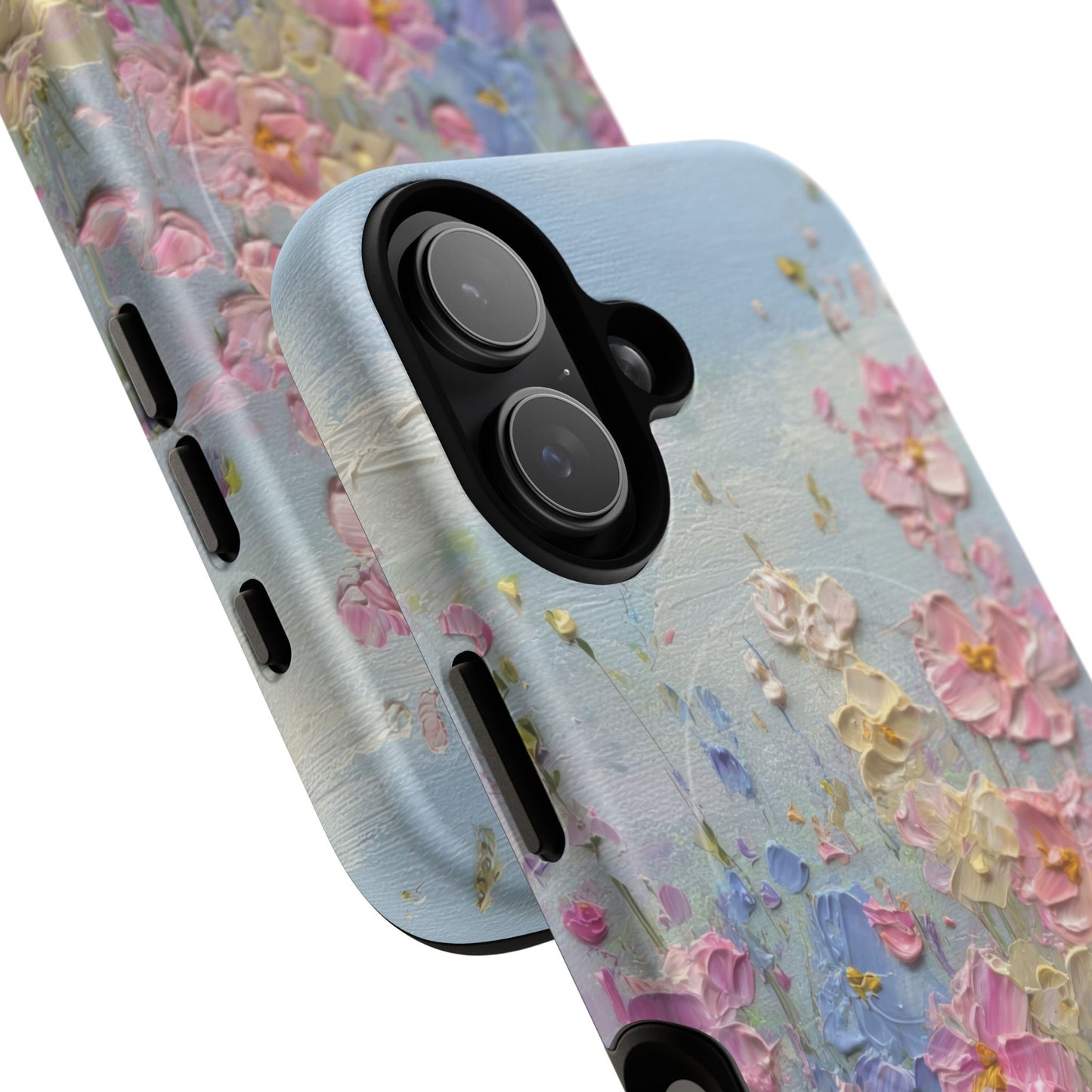 Coque de téléphone Floral Garden — Coque magnétique renforcée à fleurs texturées pastel
