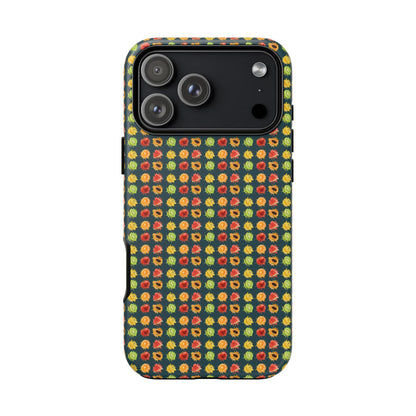 Floral Dot Tough Phone Case — Retro Pattern Protective Phone Cover