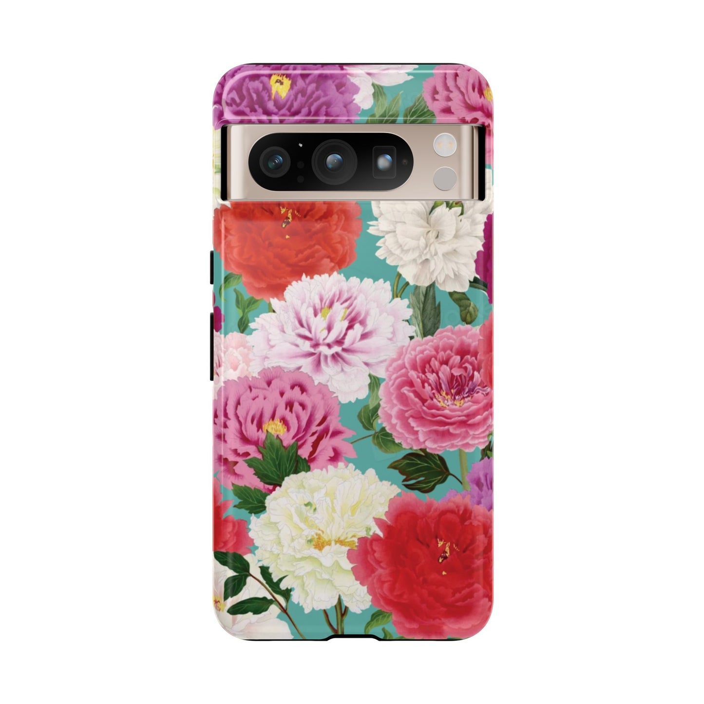 Coque de téléphone renforcée Floral Peony — Housse botanique protectrice pour iPhone