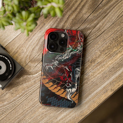 Coque de téléphone renforcée Dragon Rage — Housse protectrice iPhone style tatouage