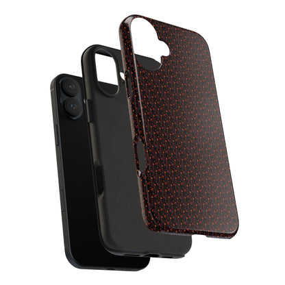 Coque de téléphone renforcée – Housse de protection robuste noire avec éclats rouges