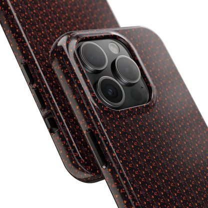 Coque de téléphone renforcée – Housse de protection robuste noire avec éclats rouges