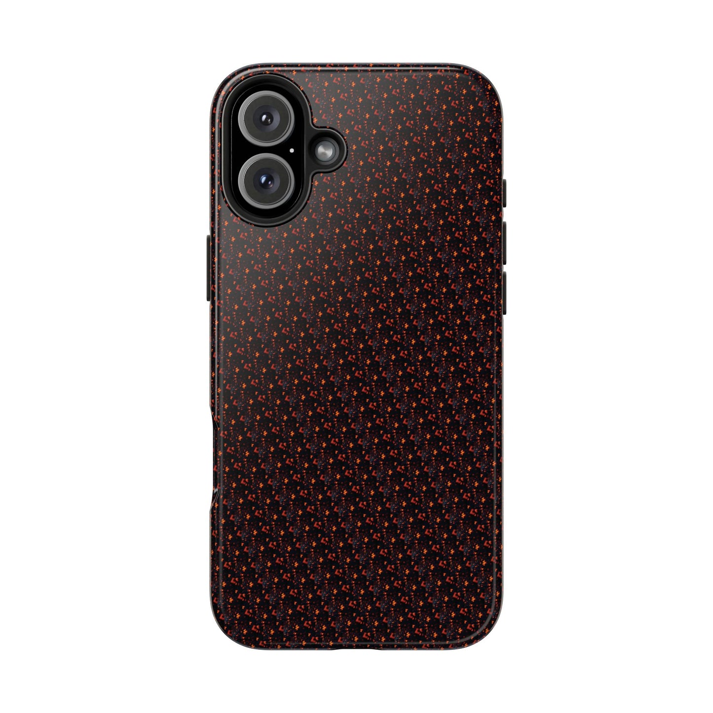 Coque de téléphone renforcée – Housse de protection robuste noire avec éclats rouges