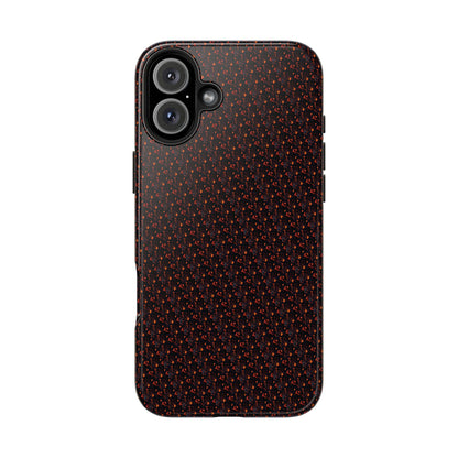 Coque de téléphone renforcée – Housse de protection robuste noire avec éclats rouges