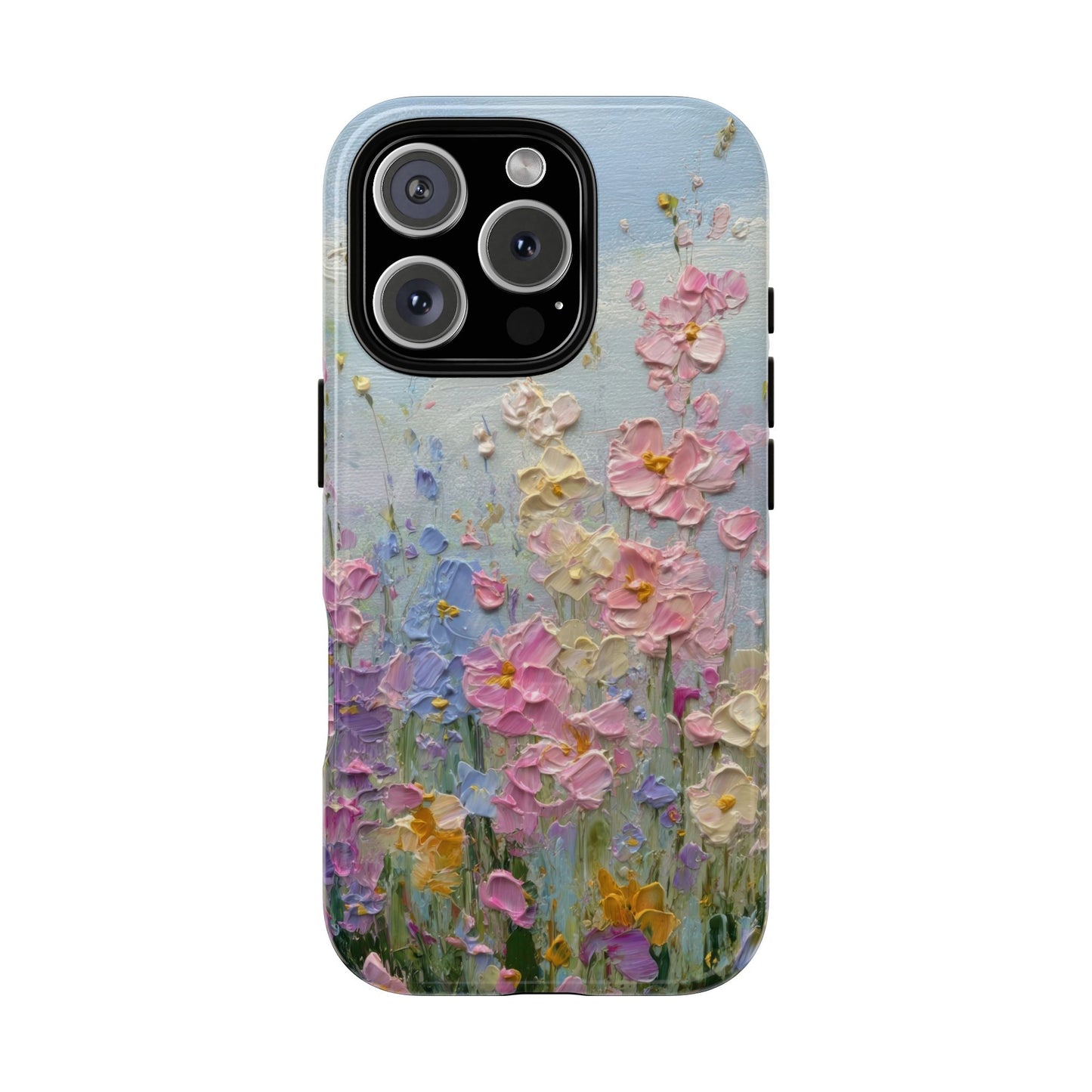 Coque de téléphone Floral Garden — Coque magnétique renforcée à fleurs texturées pastel