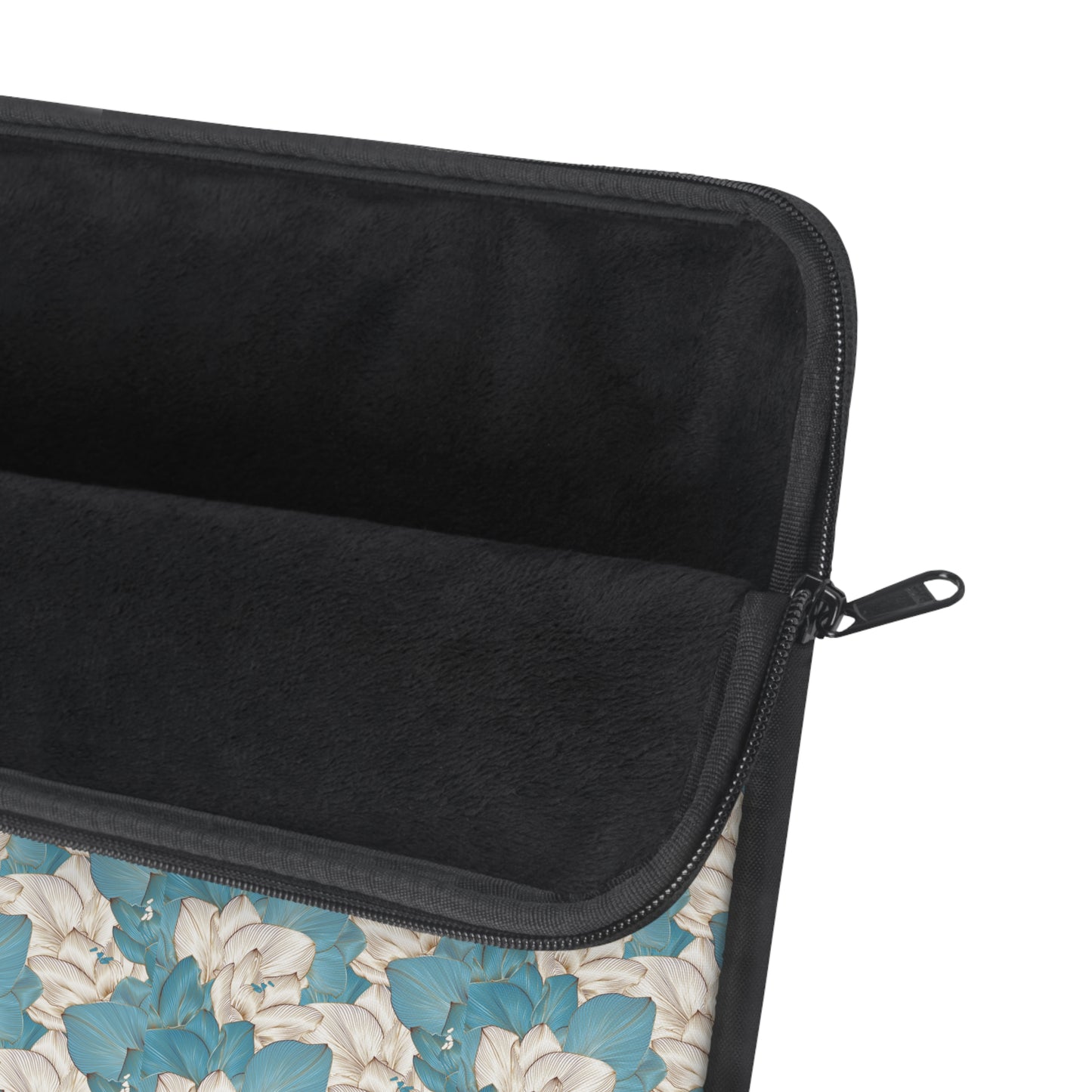 Blue Floral Pattern Laptop Sleeve — Vintage Magnolia Design