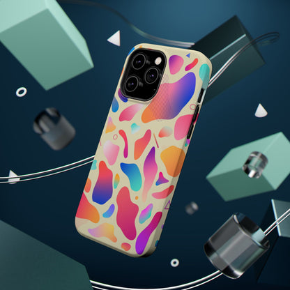 Coque de téléphone antichoc MagSafe — Motif abstrait coloré