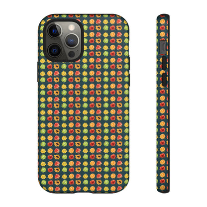 Floral Dot Tough Phone Case — Retro Pattern Protective Phone Cover