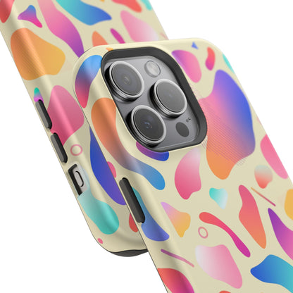Coque de téléphone antichoc MagSafe — Motif abstrait coloré