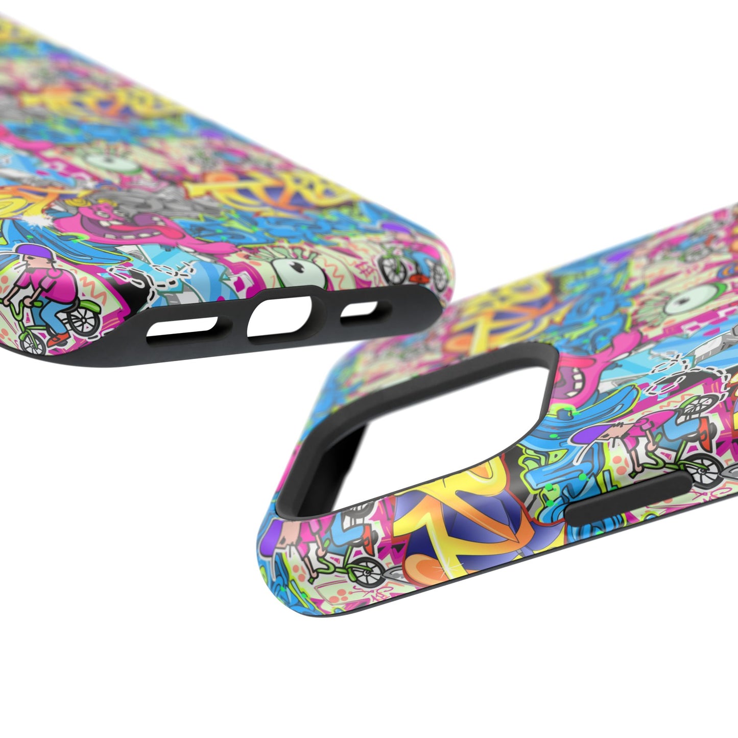 Coque de téléphone magnétique Graffiti Collage — Housse protectrice résistante aux chocs