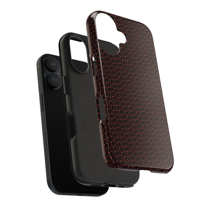Coque de téléphone renforcée – Housse de protection robuste noire avec éclats rouges