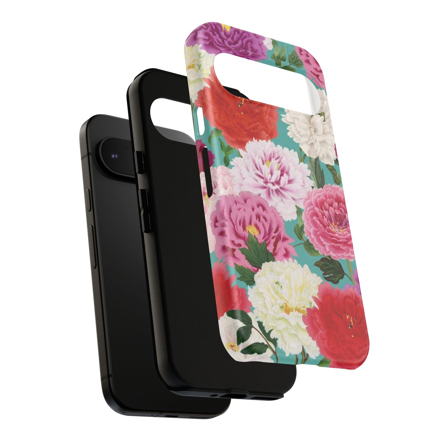 Coque de téléphone renforcée Floral Peony — Housse botanique protectrice pour iPhone