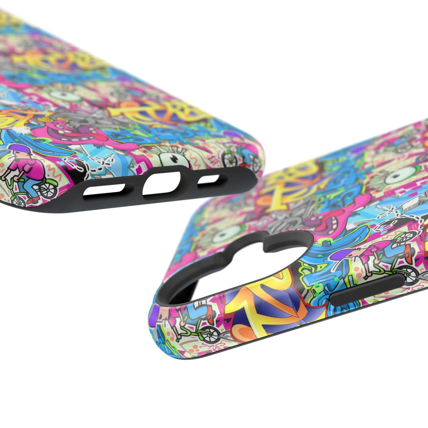 Coque de téléphone magnétique Graffiti Collage — Housse protectrice résistante aux chocs