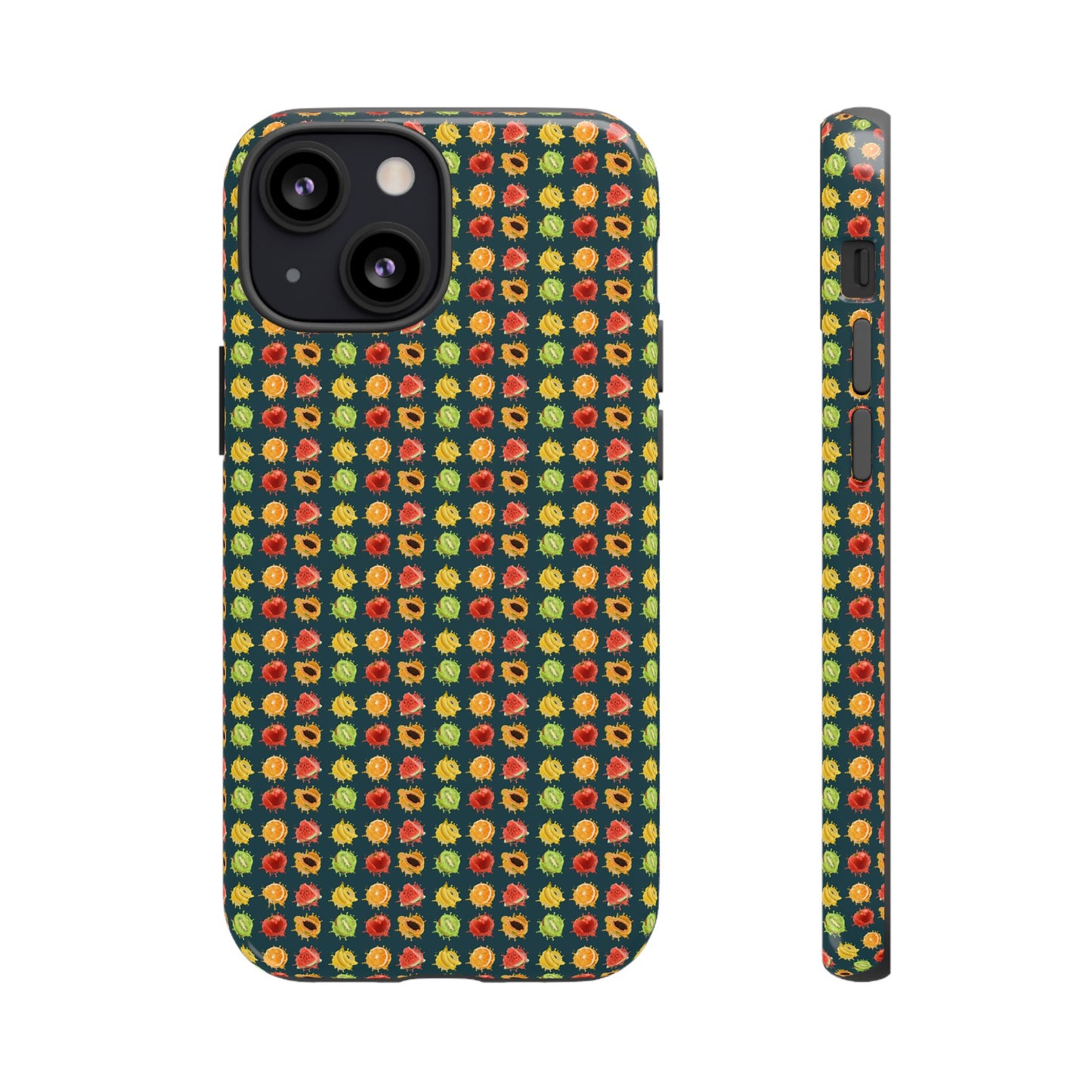 Floral Dot Tough Phone Case — Retro Pattern Protective Phone Cover