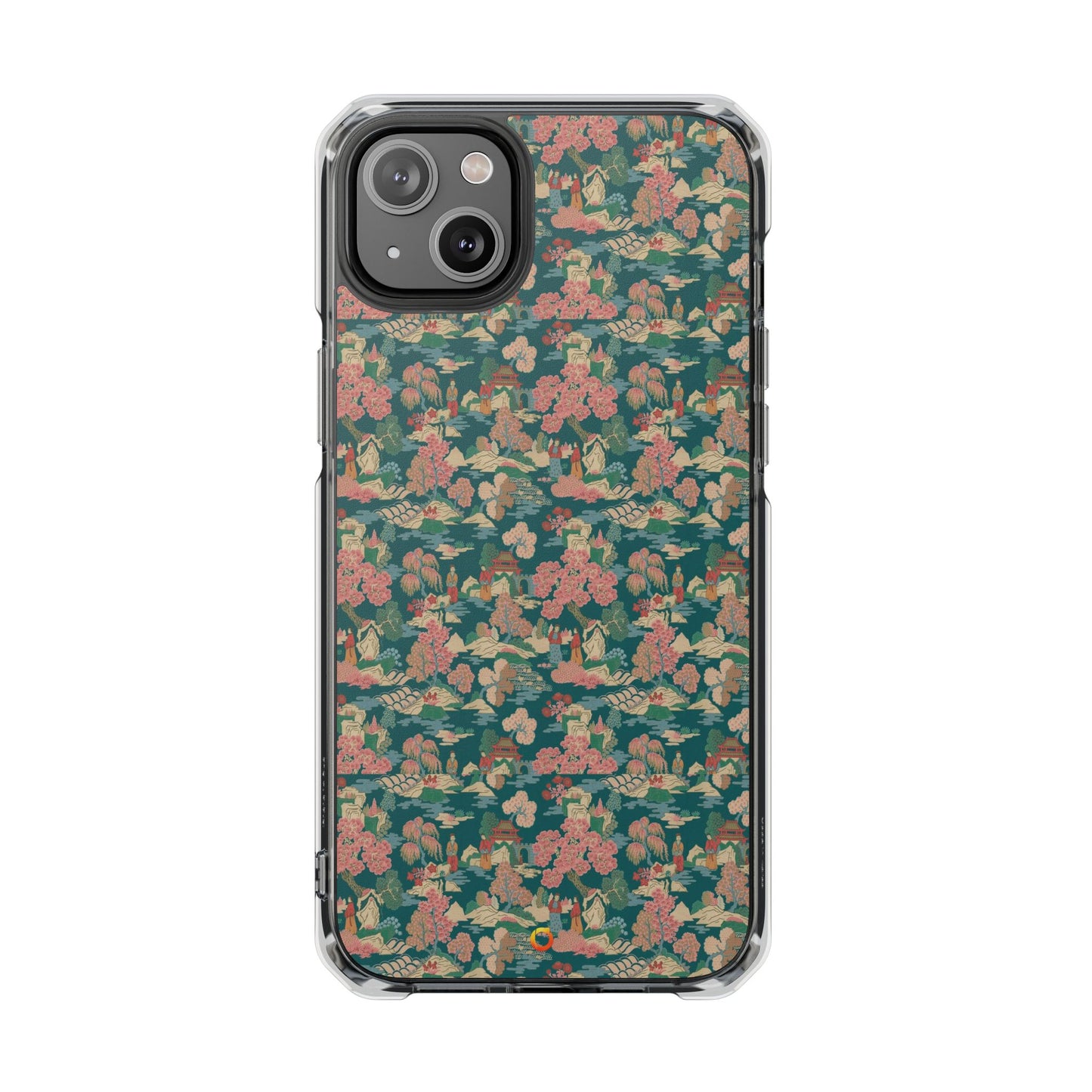 Floral Vintage Clear Magnetic Phone Case – Impact-Resistant iPhone Cover