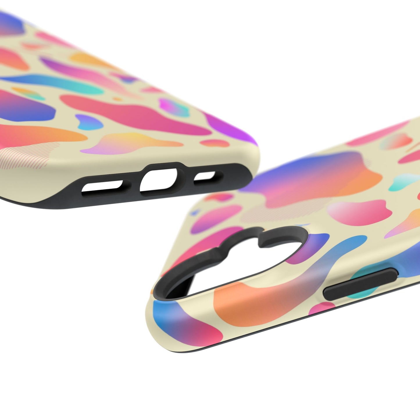 Coque de téléphone antichoc MagSafe — Motif abstrait coloré