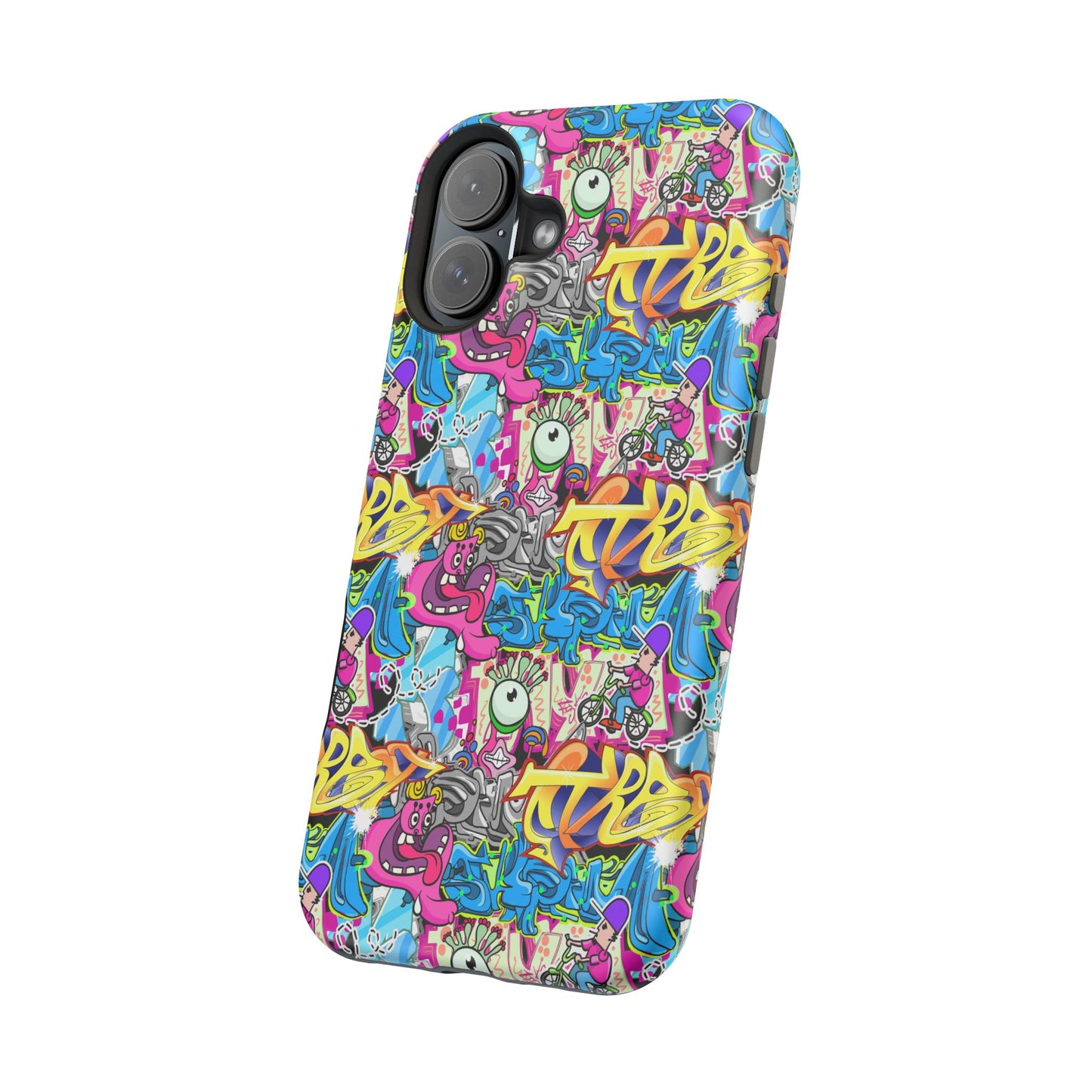 Coque de téléphone magnétique Graffiti Collage — Housse protectrice résistante aux chocs