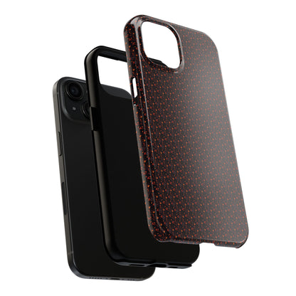 Coque de téléphone renforcée – Housse de protection robuste noire avec éclats rouges