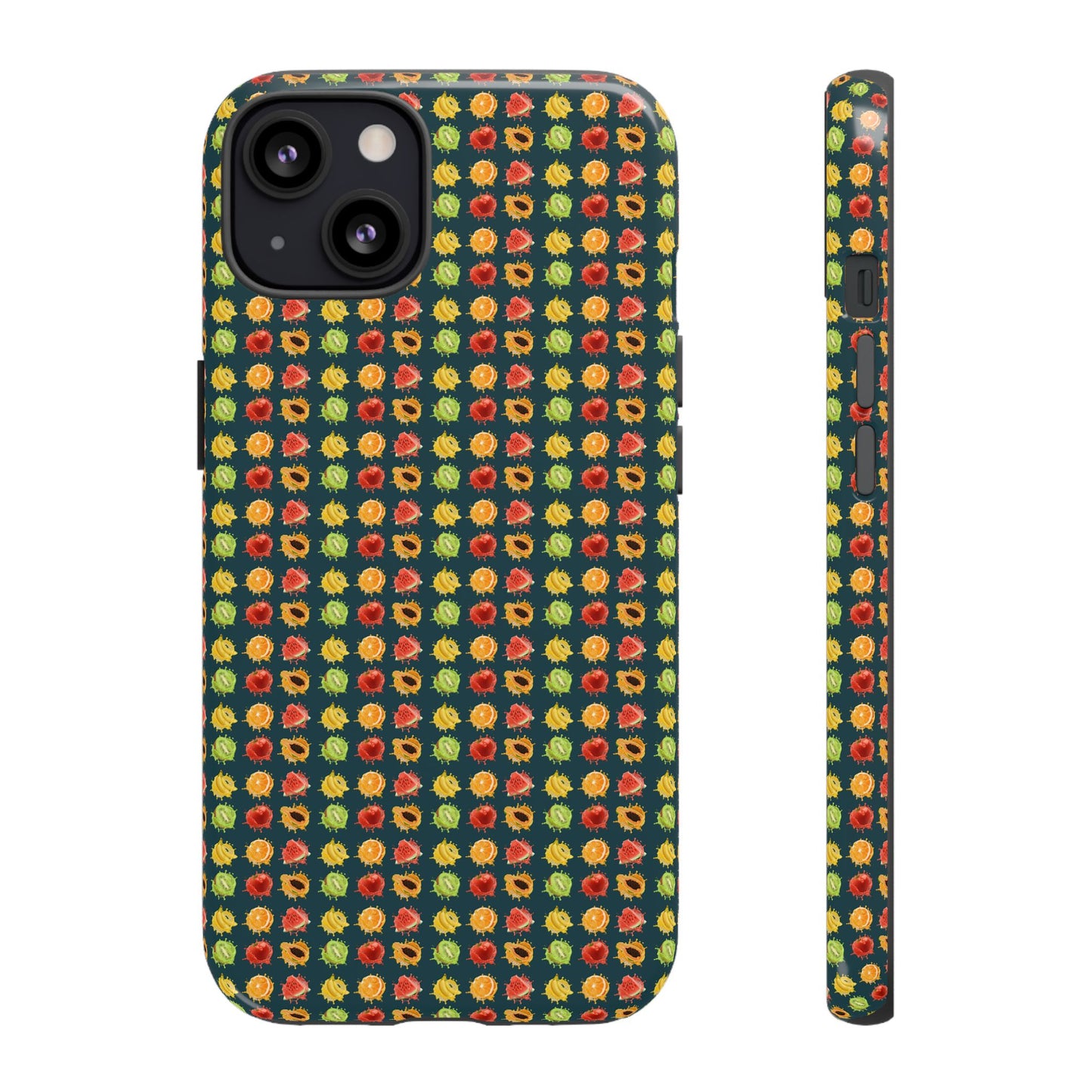 Floral Dot Tough Phone Case — Retro Pattern Protective Phone Cover