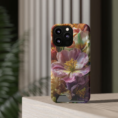 Coque de téléphone Floral Velvet Bloom avec porte-cartes