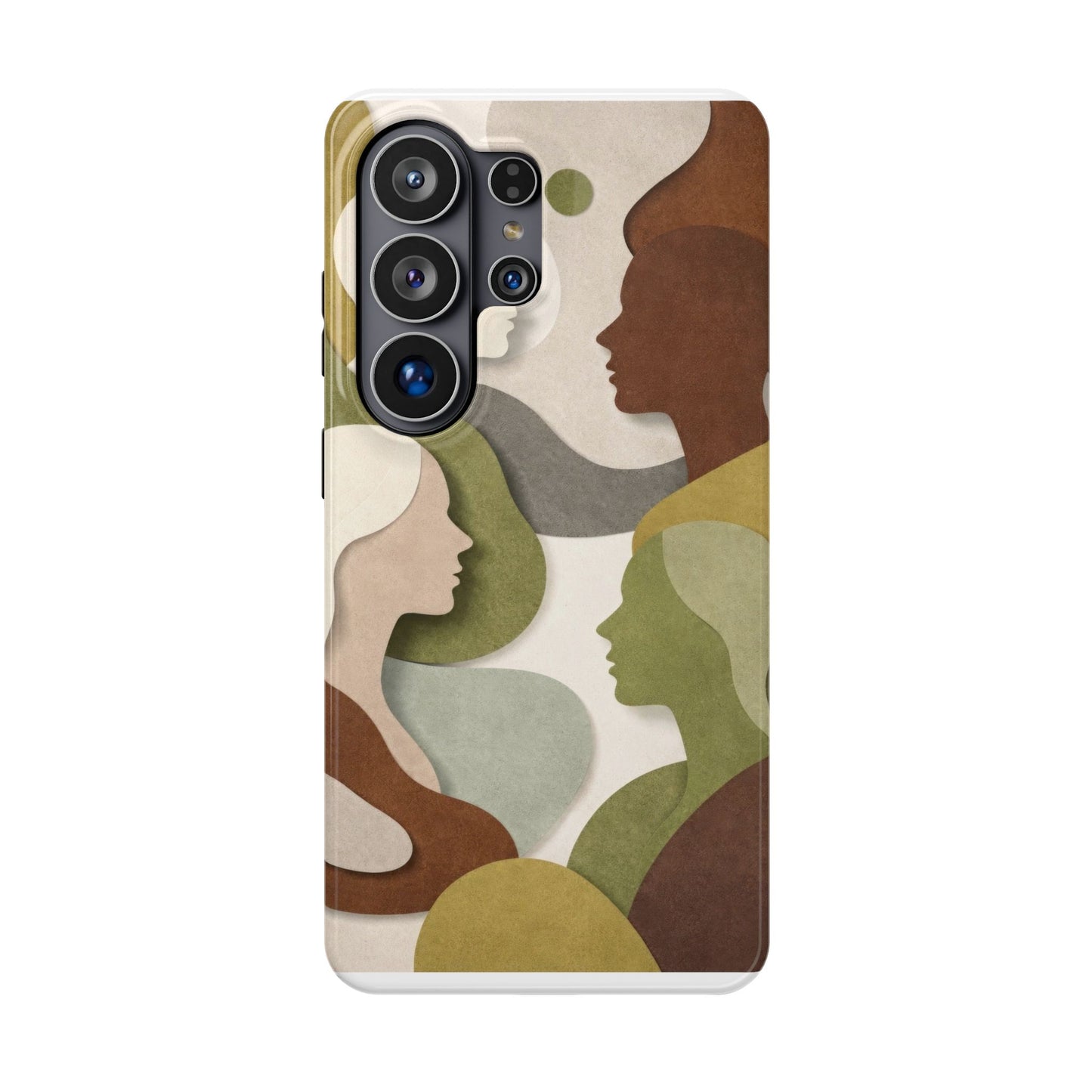 Coque de téléphone — Silhouettes multiculturelles abstraites magnétique et résistante aux chocs