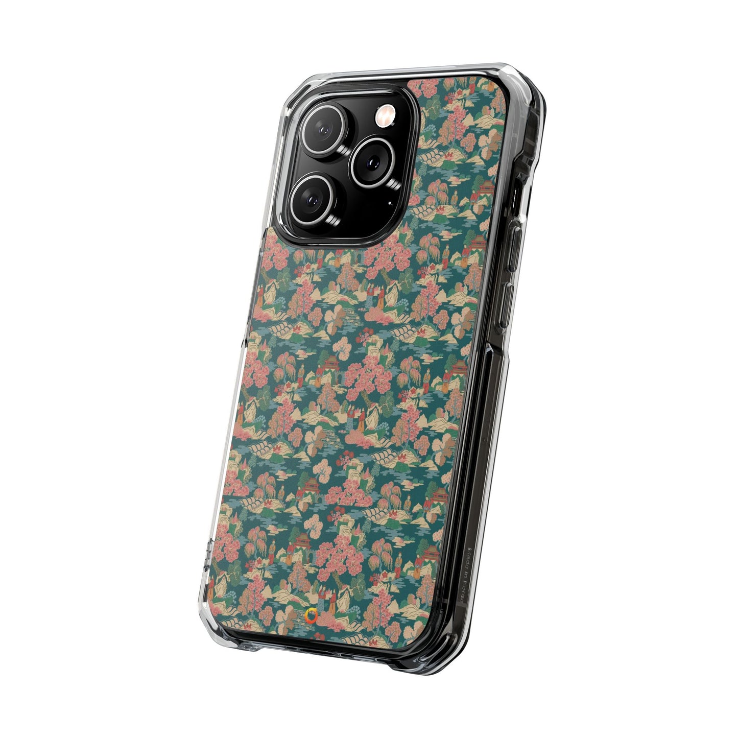 Floral Vintage Clear Magnetic Phone Case – Impact-Resistant iPhone Cover