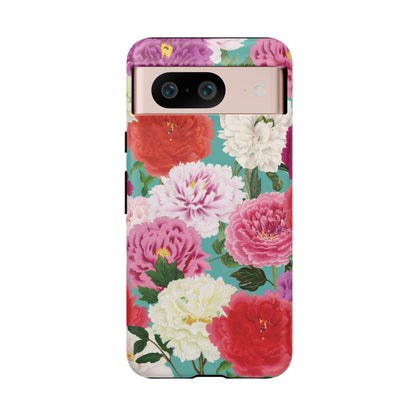 Coque de téléphone renforcée Floral Peony — Housse botanique protectrice pour iPhone