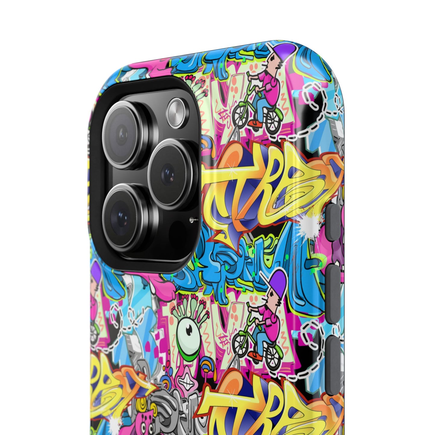 Coque de téléphone magnétique Graffiti Collage — Housse protectrice résistante aux chocs