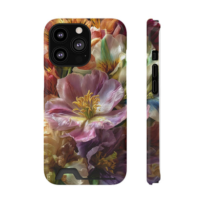Coque de téléphone Floral Velvet Bloom avec porte-cartes