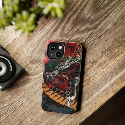 Coque de téléphone renforcée Dragon Rage — Housse protectrice iPhone style tatouage