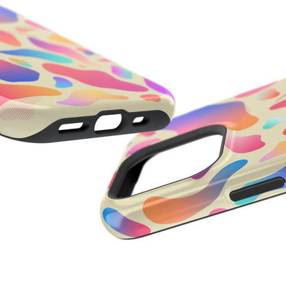 Coque de téléphone antichoc MagSafe — Motif abstrait coloré