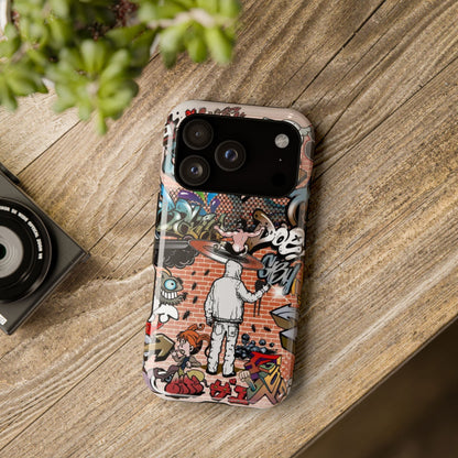 Coque de téléphone Graffiti Street Art — Coque résistante aux chocs style camouflage skateboard urbain