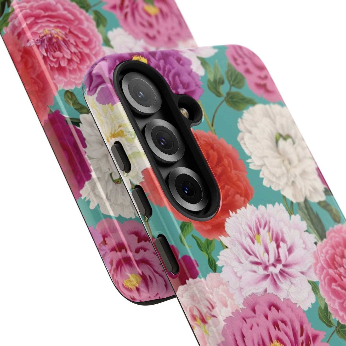 Coque de téléphone renforcée Floral Peony — Housse botanique protectrice pour iPhone