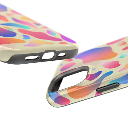 Coque de téléphone antichoc MagSafe — Motif abstrait coloré