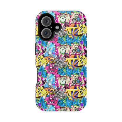 Coque de téléphone magnétique Graffiti Collage — Housse protectrice résistante aux chocs