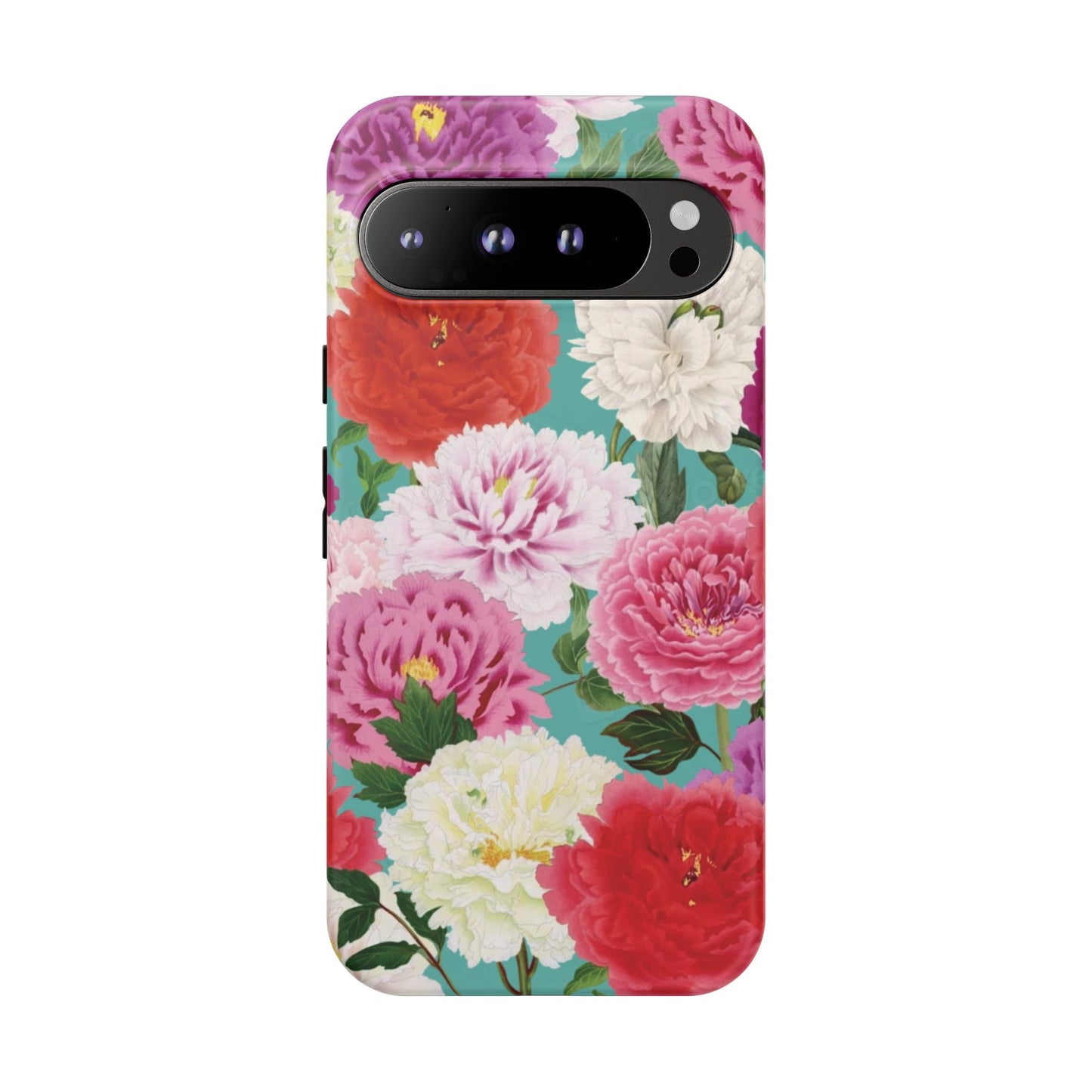 Coque de téléphone renforcée Floral Peony — Housse botanique protectrice pour iPhone