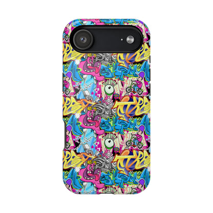 Coque de téléphone magnétique Graffiti Collage — Housse protectrice résistante aux chocs