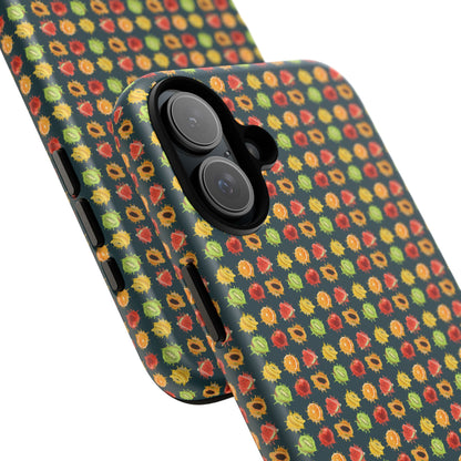 Floral Dot Tough Phone Case — Retro Pattern Protective Phone Cover